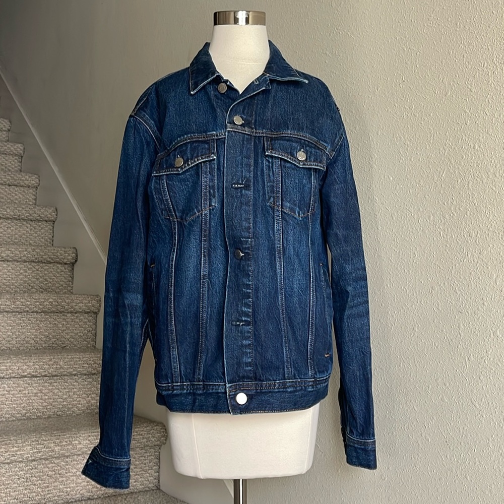 Everlane Sz L Denim Dark Wash Jacket